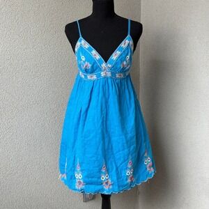 Vintage Y2K Charlotte Russe Embroidered Mini Dress/Long top Size S
